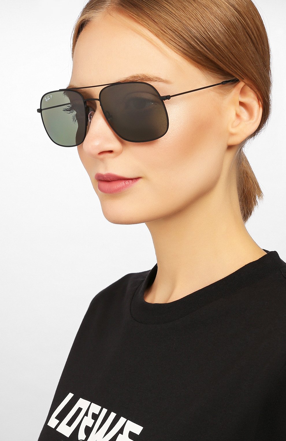 Женские солнцезащитные очки RAY-BAN черного цвета по цене 11900 руб., арт. 3595-90149A | Фото 2 Женские солнцезащитные очки RAY-BAN черного цвета, арт. 3595-90149A | Фото 2