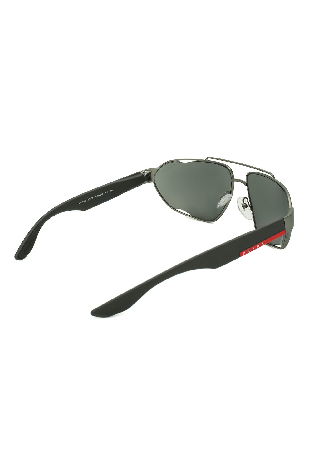 Мужские солнцезащитные очки PRADA LINEA ROSSA темно-серого цвета, арт. 56US-DG13C0 | Фото 3 (Тип очков: С/з; Статус проверки: Требуются правки, Проверена категория; Очки форма: Прямоугольные; Оптика Гендер: оптика-мужское)