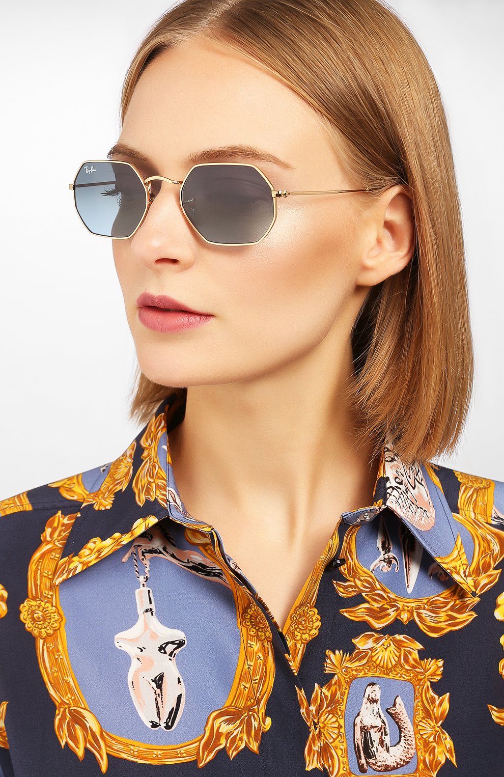 Женские солнцезащитные очки RAY-BAN синего цвета по цене 11400 руб., арт. 3556N-91233M | Фото 2 Женские солнцезащитные очки RAY-BAN синего цвета, арт. 3556N-91233M | Фото 2