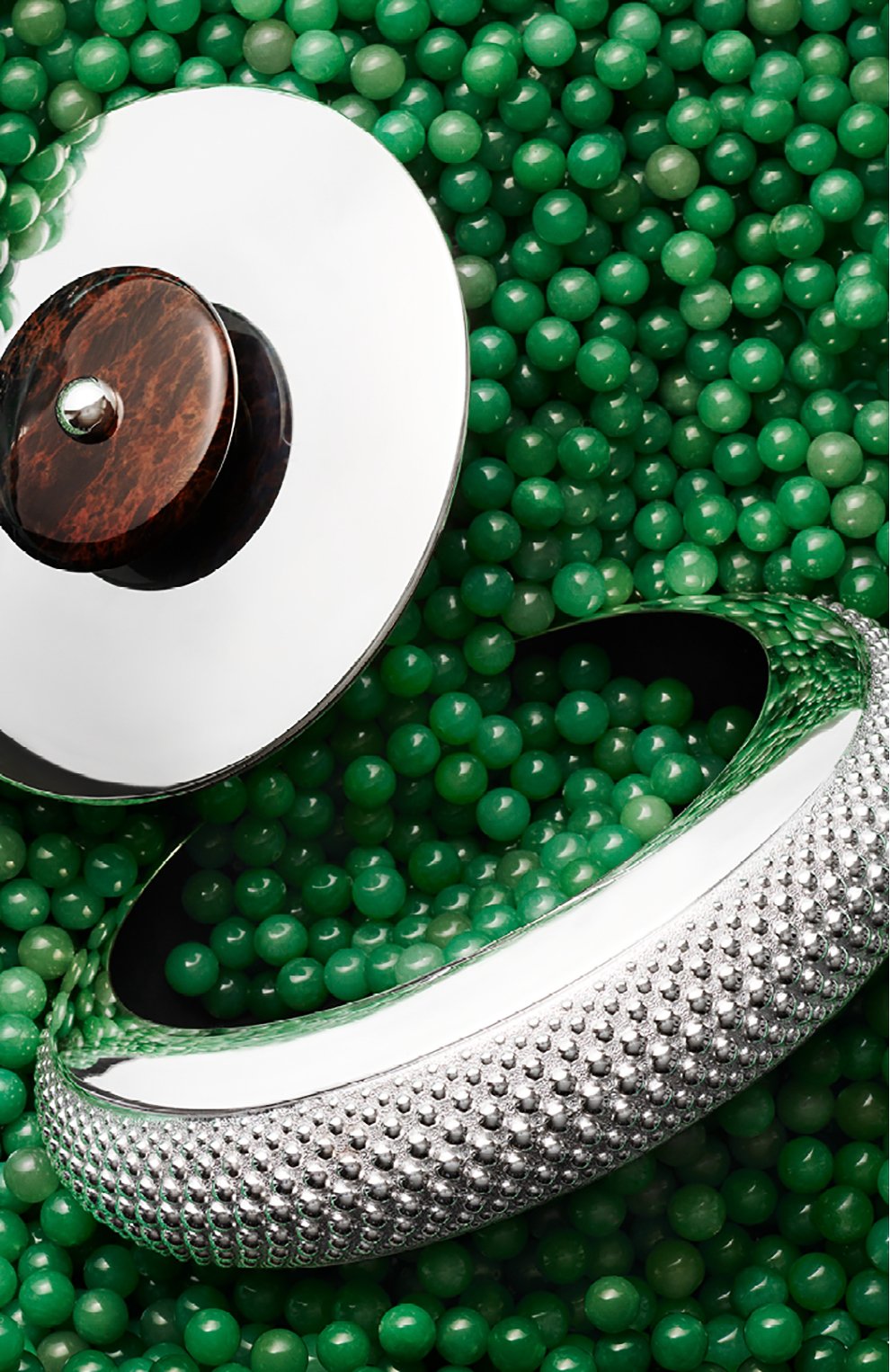 Шкатулка perles CHRISTOFLE серебряного цвета, арт. 04255006 | Фото 3 (Интерьер_коллекция: Perles (Silver Plated); Статус проверки: Проверена категория; Ограничения доставки: fragile-2)