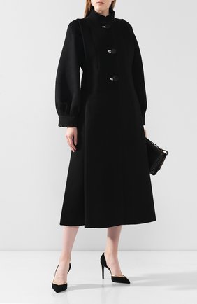 Женское пальто GIORGIO ARMANI черно-белого цвета по цене 439000 руб., арт. 9WH0L038/T019V | Фото 2 Женское пальто GIORGIO ARMANI черно-белого цвета, арт. 9WH0L038/T019V | Фото 2
