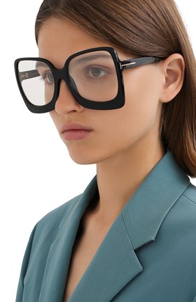 Женские оправа TOM FORD черного цвета по цене 25350 руб., арт. TF618 001 | Фото 2 Женские оправа TOM FORD черного цвета, арт. TF618 001 | Фото 2
