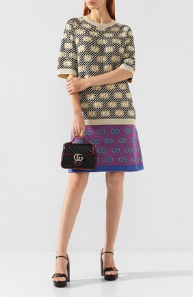 Женская сумка gg marmont mini GUCCI черного цвета по цене 136100 руб., арт. 583571/00LFX | Фото 2 Женская сумка gg marmont mini GUCCI черного цвета, арт. 583571/00LFX | Фото 2