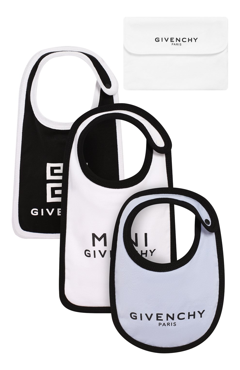 Детский комплект из 3-х нагрудников GIVENCHY голубого цвета, арт. H98058 | Фото 1