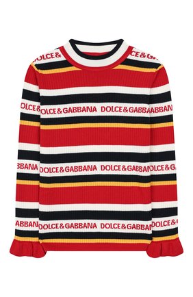Детский пуловер из хлопка и кашемира DOLCE & GABBANA разноцветного цвета по цене 19100 руб., арт. L5KW56/JAMC6/2-6 | Фото 1 Детский пуловер из хлопка и кашемира DOLCE & GABBANA разноцветного цвета, арт. L5KW56/JAMC6/2-6 | Фото 1