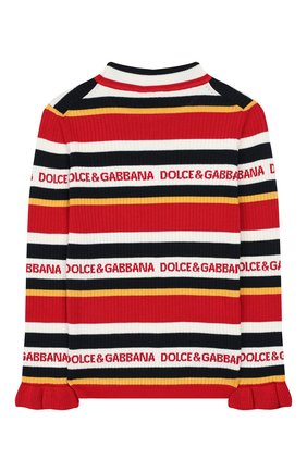 Детский пуловер из хлопка и кашемира DOLCE & GABBANA разноцветного цвета по цене 19100 руб., арт. L5KW56/JAMC6/2-6 | Фото 2 Детский пуловер из хлопка и кашемира DOLCE & GABBANA разноцветного цвета, арт. L5KW56/JAMC6/2-6 | Фото 2