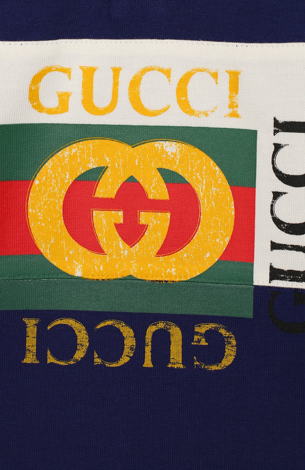 Детский хлопковое поло GUCCI синего цвета по цене 15000 руб., арт. 573936/XJAAM | Фото 3 Детский хлопковое поло GUCCI синего цвета, арт. 573936/XJAAM | Фото 3