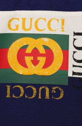 Детский хлопковое поло GUCCI синего цвета по цене 15000 руб., арт. 573936/XJAAM | Фото 3 Детский хлопковое поло GUCCI синего цвета, арт. 573936/XJAAM | Фото 3