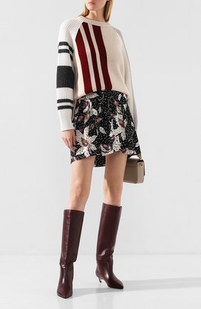 Женские кожаные сапоги maxima 35 JIMMY CHOO бордового цвета по цене 102600 руб., арт. MAXIMA 35/CLF | Фото 2 Женские кожаные сапоги maxima 35 JIMMY CHOO бордового цвета, арт. MAXIMA 35/CLF | Фото 2