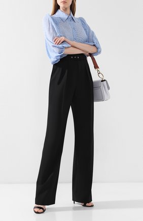 Женские брюки с поясом REDVALENTINO черного цвета по цене 37150 руб., арт. SR0RB1A0/00J | Фото 2 Женские брюки с поясом REDVALENTINO черного цвета, арт. SR0RB1A0/00J | Фото 2