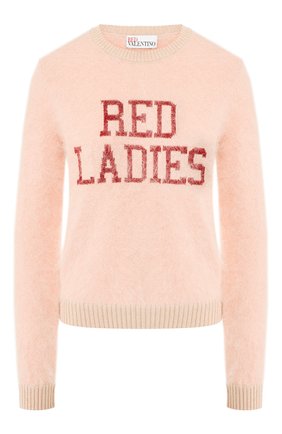 Женская свитер REDVALENTINO розового цвета по цене 49950 руб., арт. SR0KCC04/4MW | Фото 1 Женская свитер REDVALENTINO розового цвета, арт. SR0KCC04/4MW | Фото 1