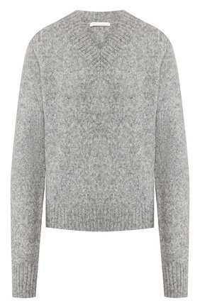 Женская шерстяной свитер HELMUT LANG серого цвета по цене 29950 руб., арт. J07HW708 | Фото 1 Женская шерстяной свитер HELMUT LANG серого цвета, арт. J07HW708 | Фото 1