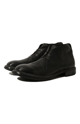 Мужские кожаные ботинки MOMA черного цвета, арт. 2BW006-CU | Фото 1 (Мужское Кросс-КТ: Ботинки-обувь; Подошва: Плоская; Материал внутренний: Натуральная кожа; Материал внешний: Кожа; Материал утеплителя: Без утеплителя)