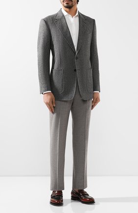 Мужской шерстяной пиджак TOM FORD серого цвета по цене 299500 руб., арт. 650R00/10SP40 | Фото 2 Мужской шерстяной пиджак TOM FORD серого цвета, арт. 650R00/10SP40 | Фото 2