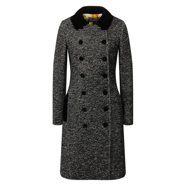 Пальто из смеси шерсти и шелка Dolce & Gabbana