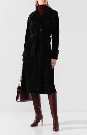 Женские кожаные сапоги temple 85 JIMMY CHOO бордового цвета по цене 81700 руб., арт. TEMPE 85/CLF | Фото 2 Женские кожаные сапоги temple 85 JIMMY CHOO бордового цвета, арт. TEMPE 85/CLF | Фото 2