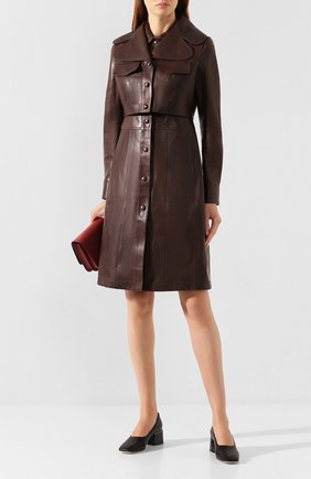 Женский кожаный плащ liskeard BURBERRY темно-коричневого цвета по цене 415000 руб., арт. 8013693 | Фото 2 Женский кожаный плащ liskeard BURBERRY темно-коричневого цвета, арт. 8013693 | Фото 2
