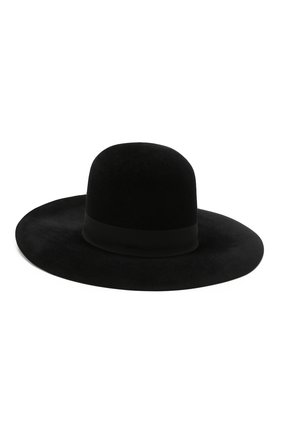Женская фетровая шляпа DOLCE & GABBANA черного цвета по цене 58950 руб., арт. FH471A/GDQ80 | Фото 2 Женская фетровая шляпа DOLCE & GABBANA черного цвета, арт. FH471A/GDQ80 | Фото 2