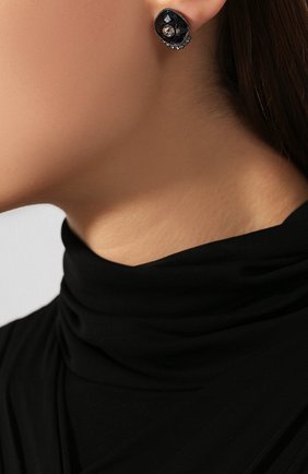 Женские серьги black baroque SWAROVSKI черного цвета по цене 5980 руб., арт. 5485656 | Фото 2 Женские серьги black baroque SWAROVSKI черного цвета, арт. 5485656 | Фото 2
