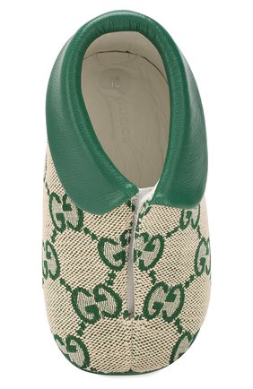 Детского текстильные пинетки GUCCI зеленого цвета по цене 20700 руб., арт. 579897/9SF80 | Фото 4 Детского текстильные пинетки GUCCI зеленого цвета, арт. 579897/9SF80 | Фото 4