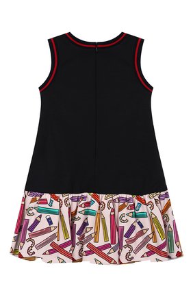 Детское платье DOLCE & GABBANA темно-синего цвета по цене 17150 руб., арт. L5JDY2/G7TRY/2-6 | Фото 2 Детское платье DOLCE & GABBANA темно-синего цвета, арт. L5JDY2/G7TRY/2-6 | Фото 2