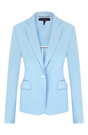Женский льняной жакет RAG&BONE голубого цвета по цене 43800 руб., арт. W29441535 | Фото 2 Женский льняной жакет RAG&BONE голубого цвета, арт. W29441535 | Фото 2