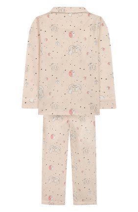 Детская хлопковая пижама LITTLE YOLKE розового цвета по цене 5570 руб., арт. AW19-12C-TL-PP/1-8Y | Фото 2 Детская хлопковая пижама LITTLE YOLKE розового цвета, арт. AW19-12C-TL-PP/1-8Y | Фото 2