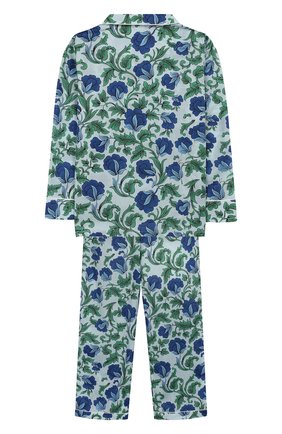 Детская хлопковая пижама LITTLE YOLKE зеленого цвета по цене 5570 руб., арт. AW19-12C-MA-CE/1-8Y | Фото 2 Детская хлопковая пижама LITTLE YOLKE зеленого цвета, арт. AW19-12C-MA-CE/1-8Y | Фото 2