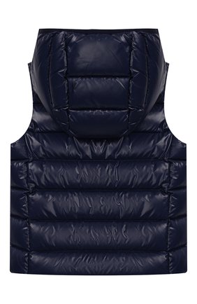 Детский пуховый жилет с капюшоном POLO RALPH LAUREN темно-синего цвета по цене 10950 руб., арт. 312748073 | Фото 2 Детский пуховый жилет с капюшоном POLO RALPH LAUREN темно-синего цвета, арт. 312748073 | Фото 2