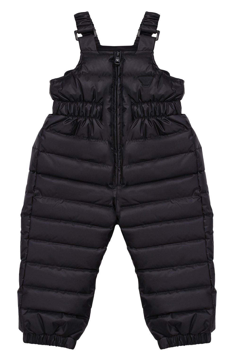 Детского пуховый комбинезон EMPORIO ARMANI темно-синего цвета, арт. 6GHP20/4NHHZ | Фото 1