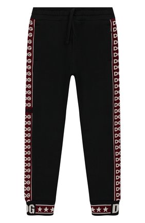 Детские хлопковые джоггеры DOLCE & GABBANA темно-синего цвета по цене 12650 руб., арт. L4JPAF/G7TXQ/2-6 | Фото 1 Детские хлопковые джоггеры DOLCE & GABBANA темно-синего цвета, арт. L4JPAF/G7TXQ/2-6 | Фото 1