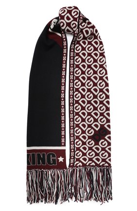 Мужской шарф из смеси шерсти и кашемира DOLCE & GABBANA бордового цвета по цене 43950 руб., арт. GX810T/JAMF1 | Фото 1 Мужской шарф из смеси шерсти и кашемира DOLCE & GABBANA бордового цвета, арт. GX810T/JAMF1 | Фото 1