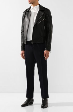 Мужской шерстяные брюки TRIPLE RRR черного цвета по цене 38500 руб., арт. FW20 P012 3010 | Фото 2 Мужской шерстяные брюки TRIPLE RRR черного цвета, арт. FW20 P012 3010 | Фото 2