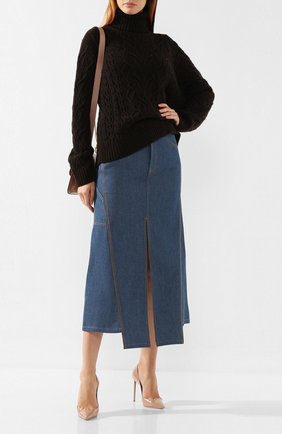 Женская джинсовая юбка LANVIN синего цвета по цене 54000 руб., арт. RW-ST414D-DZ01-H19 | Фото 2 Женская джинсовая юбка LANVIN синего цвета, арт. RW-ST414D-DZ01-H19 | Фото 2