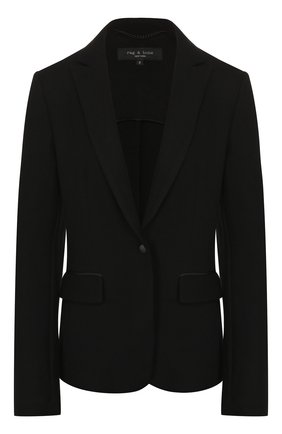 Женский шерстяной жакет RAG&BONE черного цвета по цене 43800 руб., арт. W292421PH | Фото 1 Женский шерстяной жакет RAG&BONE черного цвета, арт. W292421PH | Фото 1
