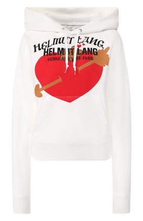 Женская хлопковое худи HELMUT LANG белого цвета по цене 23900 руб., арт. J06DW508 | Фото 1 Женская хлопковое худи HELMUT LANG белого цвета, арт. J06DW508 | Фото 1