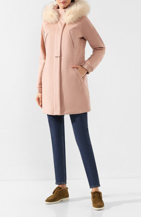 Женская кашемировая парка LORO PIANA розового цвета по цене 599500 руб., арт. FAE2856 | Фото 2 Женская кашемировая парка LORO PIANA розового цвета, арт. FAE2856 | Фото 2