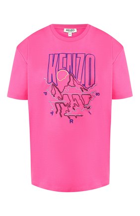Женская хлопковая футболка KENZO фуксия цвета по цене 17650 руб., арт. F962TS950939 | Фото 1 Женская хлопковая футболка KENZO фуксия цвета, арт. F962TS950939 | Фото 1