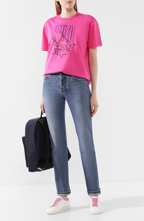 Женская хлопковая футболка KENZO фуксия цвета по цене 17650 руб., арт. F962TS950939 | Фото 2 Женская хлопковая футболка KENZO фуксия цвета, арт. F962TS950939 | Фото 2