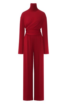 Женский комбинезон из вискозы BALENCIAGA бордового цвета по цене 149500 руб., арт. 583893/TIK16 | Фото 1 Женский комбинезон из вискозы BALENCIAGA бордового цвета, арт. 583893/TIK16 | Фото 1