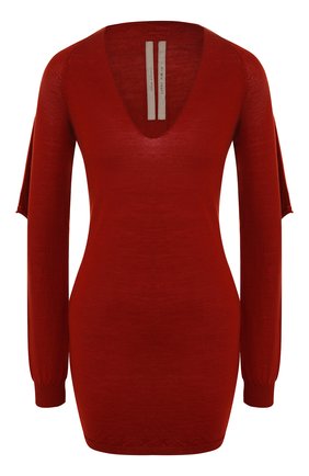 Женская шерстяной пуловер RICK OWENS бордового цвета по цене 45600 руб., арт. R019F5693/M | Фото 1 Женская шерстяной пуловер RICK OWENS бордового цвета, арт. R019F5693/M | Фото 1