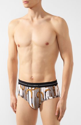 Мужские хлопковые хипсы DOLCE & GABBANA бежевого цвета по цене 5300 руб., арт. M3A00J/FS73W | Фото 2 Мужские хлопковые хипсы DOLCE & GABBANA бежевого цвета, арт. M3A00J/FS73W | Фото 2