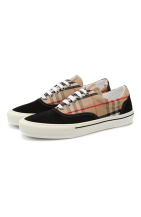 Мужские комбинированные кеды vintage check BURBERRY бежевого цвета по цене 32300 руб., арт. 8016301 | Фото 1 Мужские комбинированные кеды vintage check BURBERRY бежевого цвета, арт. 8016301 | Фото 1