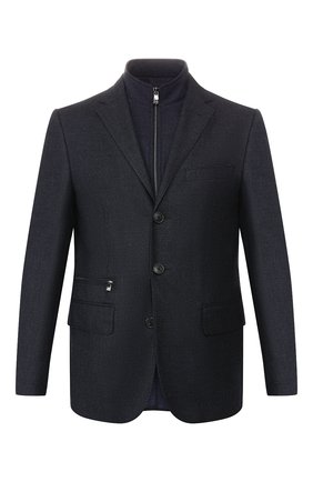 Мужской шерстяной пиджак CORNELIANI темно-синего цвета по цене 116000 руб., арт. 846557-9813401/80 | Фото 1 Мужской шерстяной пиджак CORNELIANI темно-синего цвета, арт. 846557-9813401/80 | Фото 1