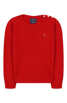 Детский пуловер из шерсти и кашемира POLO RALPH LAUREN красного цвета по цене 10800 руб., арт. 312751019 | Фото 1 Детский пуловер из шерсти и кашемира POLO RALPH LAUREN красного цвета, арт. 312751019 | Фото 1