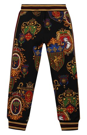 Детские хлопковые джоггеры DOLCE & GABBANA разноцветного цвета по цене 16200 руб., арт. L4JPZ7/G7T0L/2-6 | Фото 2 Детские хлопковые джоггеры DOLCE & GABBANA разноцветного цвета, арт. L4JPZ7/G7T0L/2-6 | Фото 2