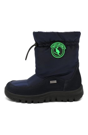 Детские утепленные сапоги NATURINO синего цвета по цене 8850 руб., арт. 0013001377/01/27-32 | Фото 2 Детские утепленные сапоги NATURINO синего цвета, арт. 0013001377/01/27-32 | Фото 2