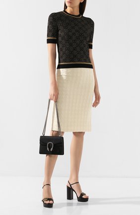 Женская сумка dionysus mini GUCCI черного цвета по цене 144200 руб., арт. 421970/CA0GN | Фото 2 Женская сумка dionysus mini GUCCI черного цвета, арт. 421970/CA0GN | Фото 2