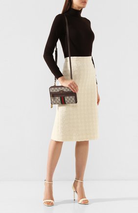 Женская сумка ophidia small GUCCI бежевого цвета по цене 112000 руб., арт. 575722/96IWT | Фото 2 Женская сумка ophidia small GUCCI бежевого цвета, арт. 575722/96IWT | Фото 2