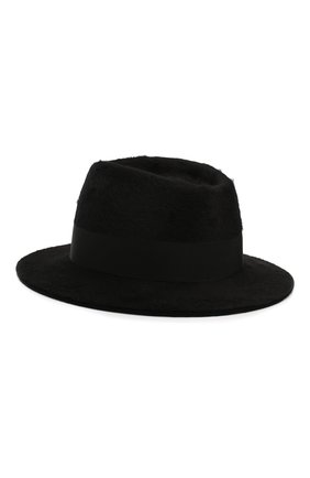 Женская фетровая шляпа SAINT LAURENT черного цвета по цене 65800 руб., арт. 580332/3YA58 | Фото 2 Женская фетровая шляпа SAINT LAURENT черного цвета, арт. 580332/3YA58 | Фото 2